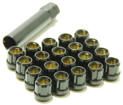 Muteki Lug Nuts 12x1.25 Open Ended Black - Universal